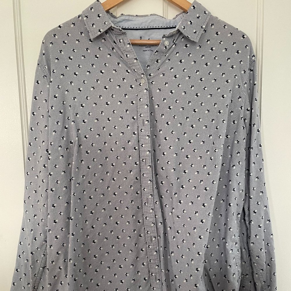 BODEN - RELAXED WEEKEND OXFORD SHIRT - LIGHT BLUE FLORAL - EXCELLENT CONDITION